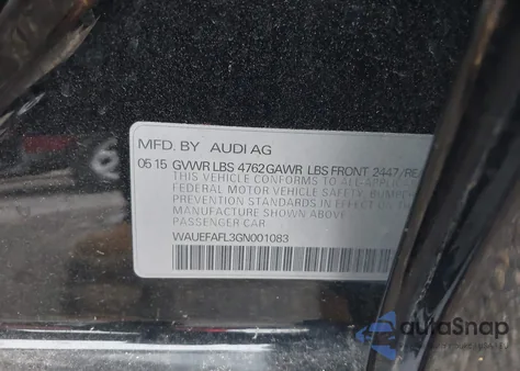 2016 Audi A4 2.0T Premium Plus из США, поврежденный, VIN WAUEFAFL3GN001083